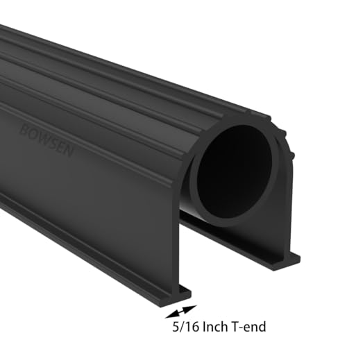 BOWSEN Garage Door Bottom Seals Weatherproof Weather Stripping Threshold Buffering Sealing High Performance EPDM Rubber Resistance Gasket Black 5/16 Inch T-End, 16FT Long by BOWSEN - Image 2