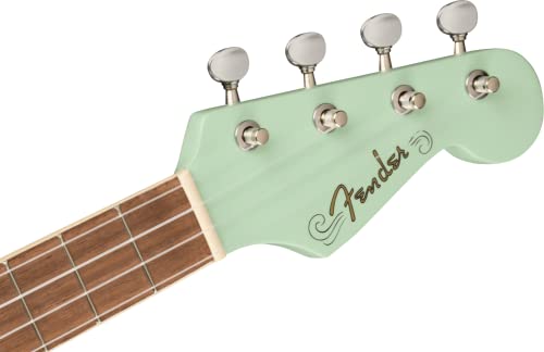 Fender Avalon Ténor Ukulélé Motif noyer Vert surf - Les Beatles, Paul McCartney, John Lennon, RIngo Starr, George Harrison Fender Avalon Ténor Ukulélé Motif noyer Vert surf – Image 6