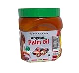 Premium Nigerian Red Palm Oil – 100% Pure & Unrefined | Natural Cooking Oil for African & Caribbean Cuisine | Rich in Vitamins A & E | Cold Pressed | 1L Bottle (Small)