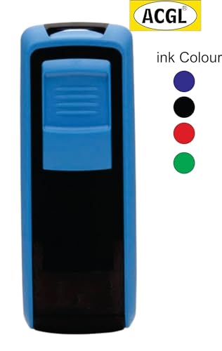 Image of Super Customized Self Ink Pri Ink Pocket (Rubber Stamp) with Your Matter (Black-Blue)