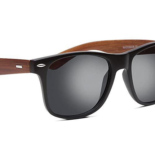 Kit Tênis Masculino de Corrida e Caminhada + Óculos de Sol Madeirado e Relógio - Preto/39