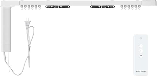 Zigbee Smart Curtain Track System, Electric Drapes with Remote Compatible with Alexa & Google Home, Tuya App Control, Motorised Track for Automated Curtains, Requires Tuya Zigbee Hub (3.1M (122inch))