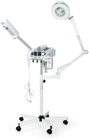 Professional Facial Steamer Machine & Mag Lamp & High Frequency Skin Care 3 in 1