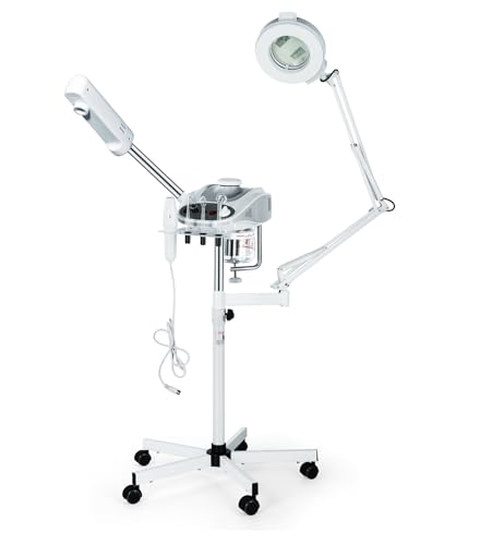 Eastmagic Professional Facial Steamer Machine & Mag Lamp & High Frequency Skin Care 3 in 1