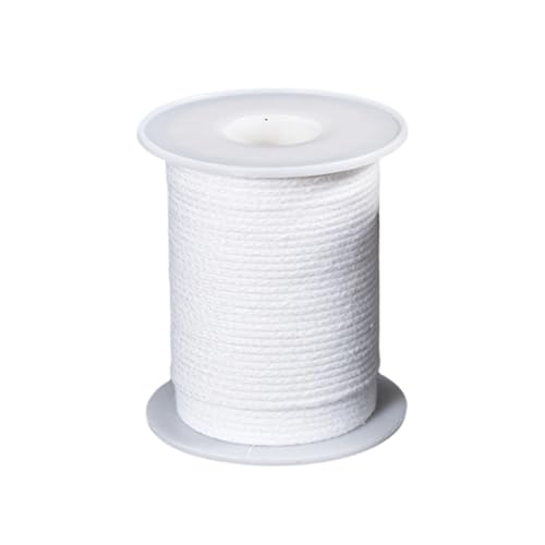 200 Foot 24 Ply Cotton Braided Candle Wick Spool Braided Candle Thread Woven Candle Wicks Roll for Candle DIY Candle Making