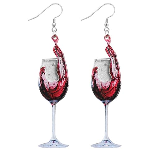 Anhänger Acryl-Ohrringe für Damen, trendiges Accessoire für lässige Outfits, perfekt die Schmuckkollektion, florales Design den Alltag, kompatibel mit Halsketten und mehr Ohrringe ( One Size)