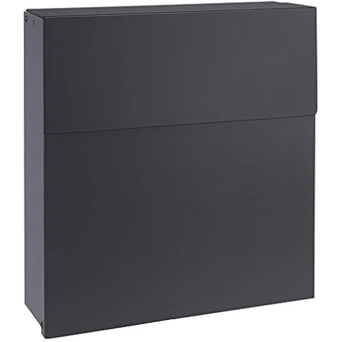 MOCAVI Box 570 Design letterbox Anthracite (RAL 7016) high-Quality Wall Mailbox Weatherproof Stainless Steel Modern Cover
