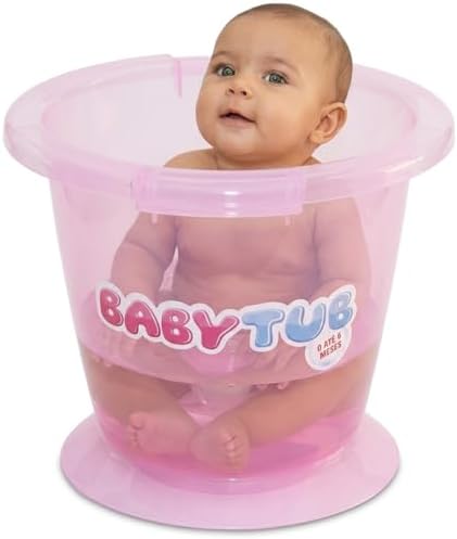 Banheira Ofurô BabyTub Rosa Claro 0-6Meses: Relaxa e Alívia de Có...