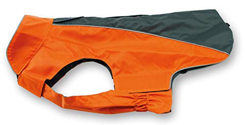 JEGGO Hundemantel Wasserdicht Allwetter Regen Jacke Hunde Weste XXS XXL (L, Anthrazit/Orange)