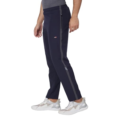 Image of berge' Men's Polyester Track Pant with Secure Zipper Side Pockets for Sports|Exercise|Gym|Running|Casual Wear|Lower Tracks Pant