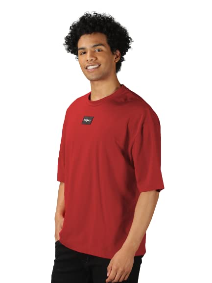 Image of URGEAR Men's Cotton Printed Drop Shoulder - Hip Hop - Down Shoulder- Baggy Loose fit- Stylish Oversized t Shirts for Men
