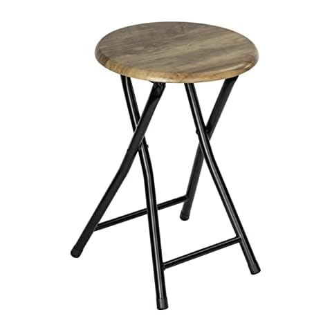 WENKO Forio Folding Bathroom Stool with Storage Cover