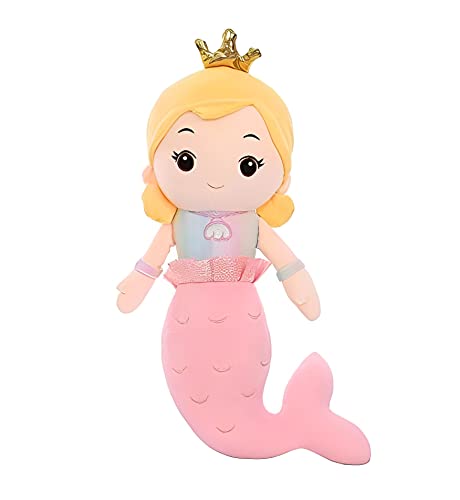 Image of Tickles Mermaid Soft Doll Stuffed Plush Animal Toy for Kids Girls Birthday Gifts (Color: Pink Size: 50 cm)