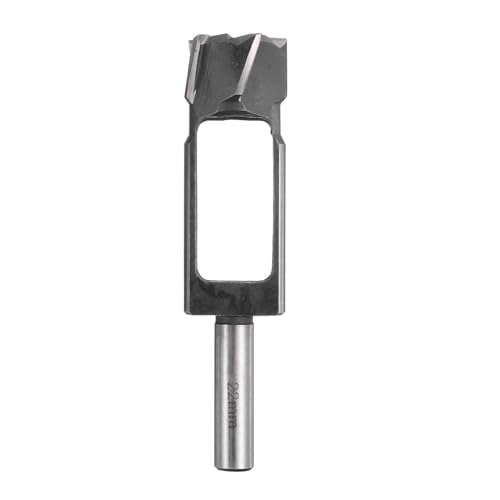 Image of HARFINGTON Wood Tenon Dowel Plug Cutter 22mm Metric Tenon Dowel Cutting Tools Drill Bit High Speed Steel Wood Plug Dowel Cutter with Round Shank for Woodworking Furniture Making