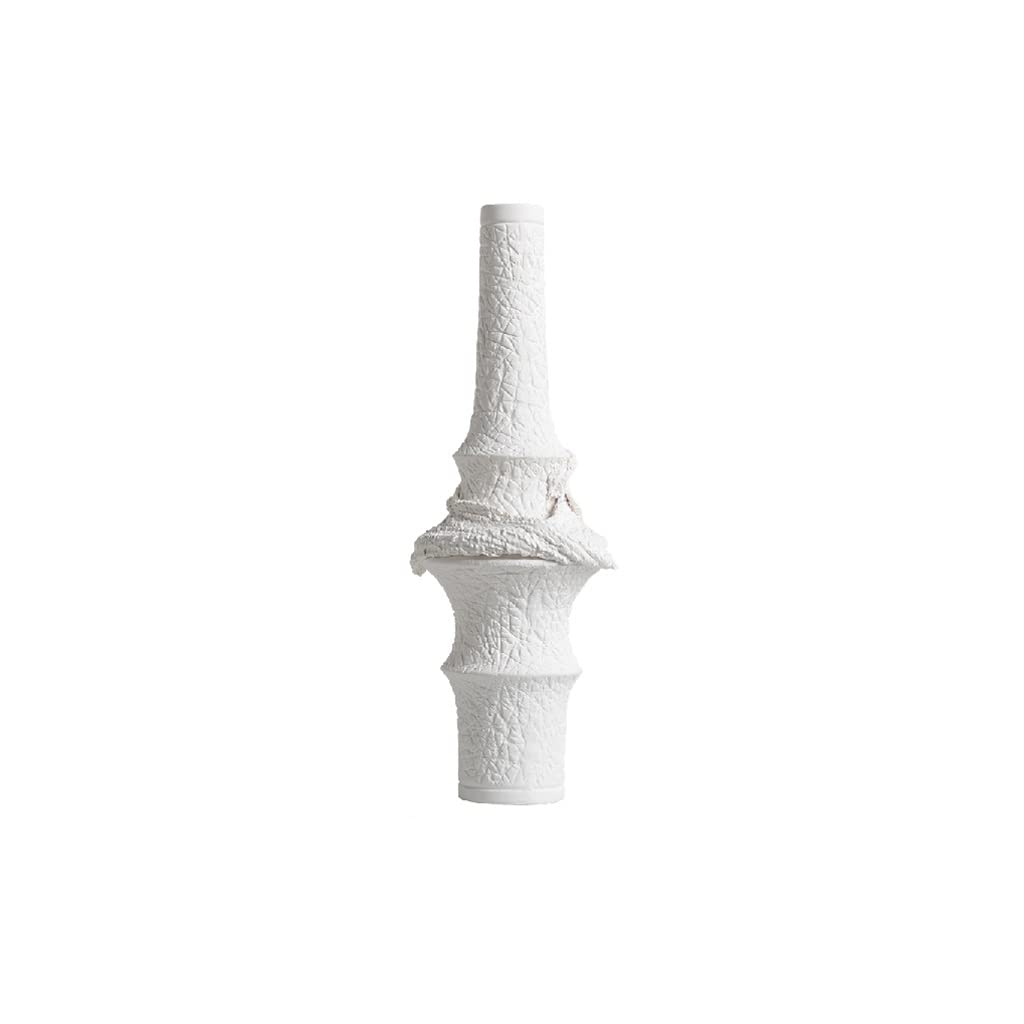 Vase en céramique lin 38cm grand format stable pour herbe de pampa