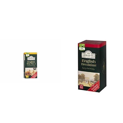 AHMAD TEA English No.1 Tea Bardak Poşet Çay 25'Li 50 G ve Ahmad Tea English Breakfast Bardak Poşet Çay (25'li)