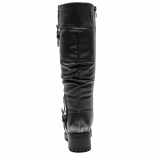 Image of GLOBALWIN Women's Chunky Low Heels Boots Knee High Boots For Women