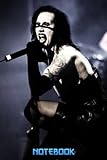  Notebook : Marilyn Manson College Ruled Notebook Template Thankgiving Notebook 100 Pages #825