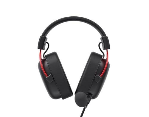 Headphone Fone de Ouvido Havit H2002d Black Red, Gamer, com Microfone Destacável, Falante 53mm, Plug 3, 5mm: compatível com X