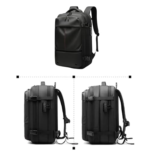 Image of KARRIER Vacuum Compression Backpack with Built-in System for Clothes & Gear Laptop Bags Backpacks for Men and Women 3-in-1 Space-Maximizing Organizer