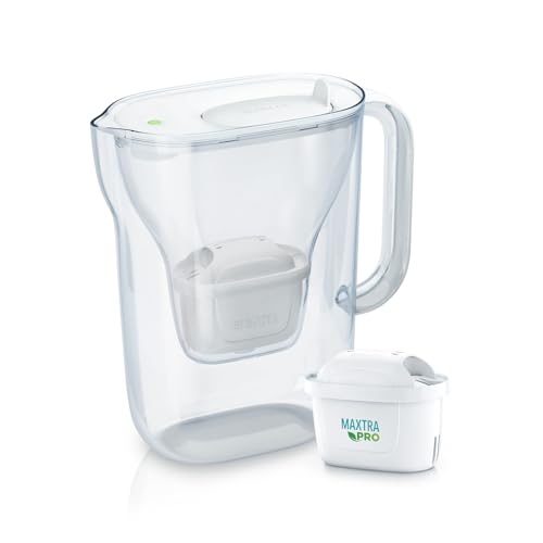 ブリタ 浄水器 ポット型 PFOS/PFOA除去試験済 ろ過水容量:1.26L(全容量:2.4L)【日本正規品】スタイル エッセンシャル ホワイト マクストラプロ ピュアパフォーマンスカートリッジ 1個付