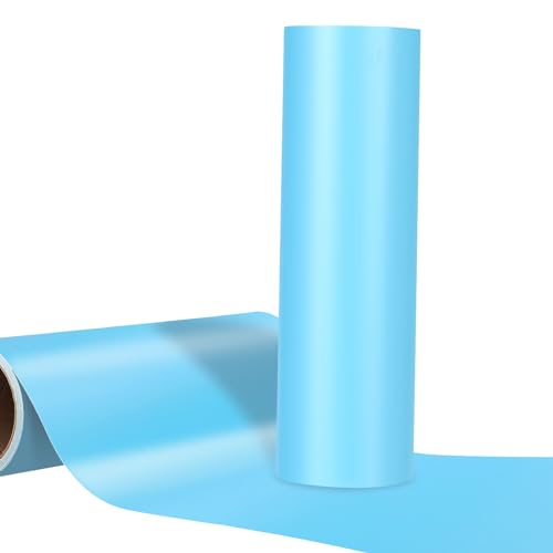 WRAPXPERT Blue Permanent Vinyl, Matte Light Blue Vinyl for Cricut,12" x10ft Adhesive Vinyl Roll for Cricut,Silhouette, Sky Blue