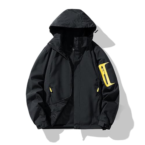 Rain Jacket Men,Rain Jacket Fall Lightweight Waterproof Raincoat Windbreaker Outdoor Hooded Trench Coats3