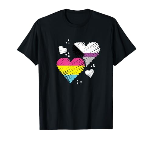 Panromantic LGBTQ Pride Herzform, demisexuell T-Shirt
