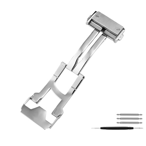 FVCFBLPTTE(X) 18 22mm \bhXeXX`[obN Y fB[X U[EHb`oh }bgtH[fBOobN ANZT[ c[t v̗ߋ(Silver-18mm)