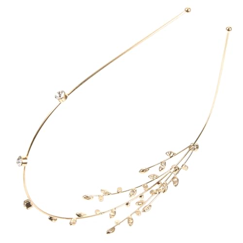 Bandeau à strass en alliage doré Zerodeko pour mariage et fêtes