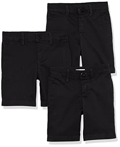 Image of Amazon Essentials Boys and Toddlers' School Uniform Woven Flat-Front Shorts with Elastic Waist