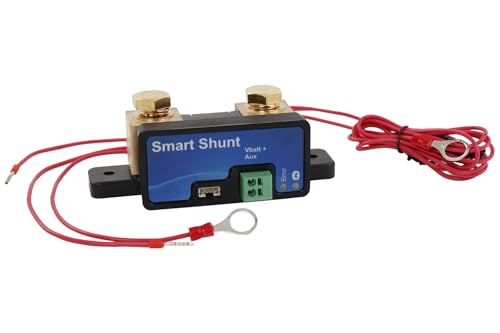 Gledewen 500A Smart Battery Monitor with Bluetooth -All-in-One 6.5V-70V Smart Shunt with Communication Cable for 24V/48V RV Car Solar & Marine Systems