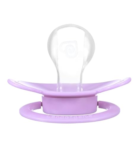 Image of Landofgenie Adult Sized Pacifier Large Handle Large Shield Cute Print Paci Purple