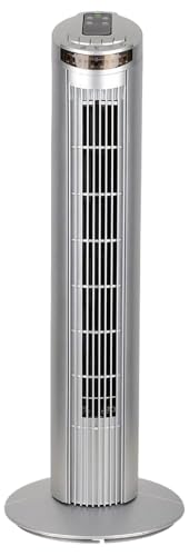 Ventilador De Torre Orbigo Plata 3vel 45w C/remoto Oscilante Temporizador 75x27x27cm