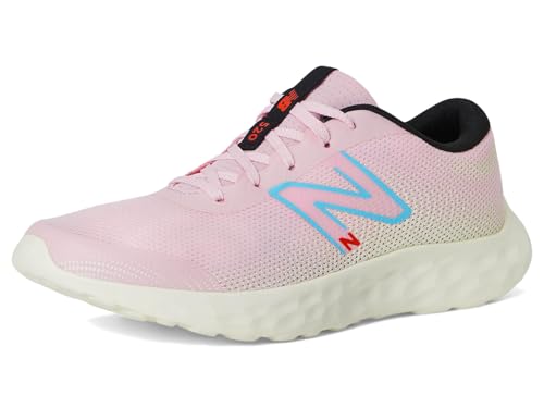 Image of New Balance Unisex-Child 520 V8 Lace-up, Mid Century Pink /Team Sky Blue /Black, 4 Big Kid