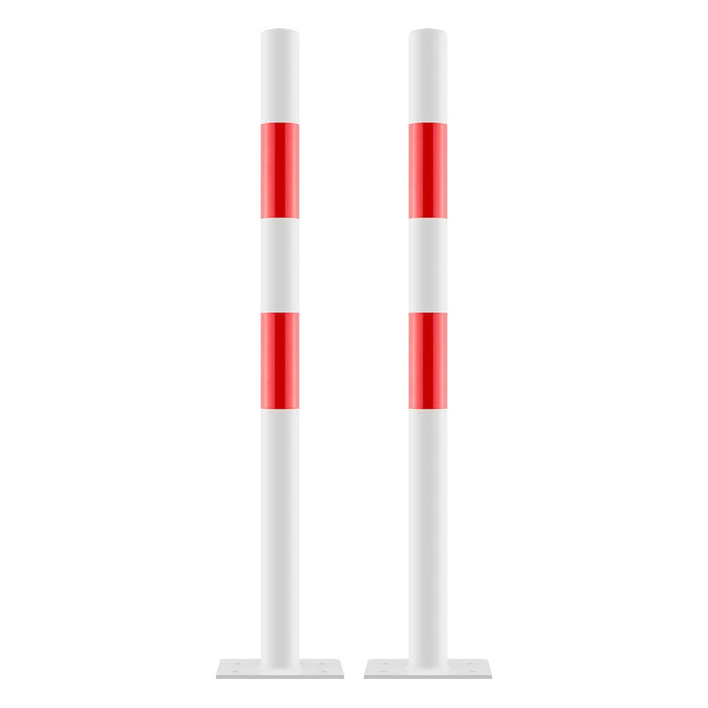ROBUSTO BIGPACK 2x Rammschutzpfosten L, r/w, aufdübeln, Stahl, Ø 6 cm, 140 cm, Art.-Nr. 609531 | Poller | Anfahrschutzpfosten | Rammschutzpoller