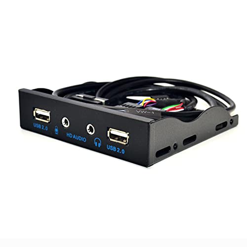 Adaptador de bahía de disquete con audio HD y USB 2.0 para una conectividad frontal rápida