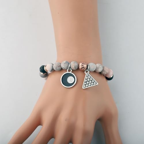CHOORO Billiards Ball Bracelet Pool Player Gift Pool Ball Lucky 8 Ball Charm Bracelet Gift for Billiards Lover4