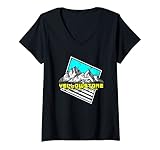 Photo Gallery donna design delle montagne vintage del parco nazionale di yellowstone maglietta con collo a v Photo Gallery donna design delle montagne vintage del parco nazionale di yellowstone maglietta con collo a v