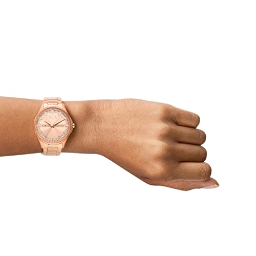 Image of Armani Exchange Lady Hampton Analog Rose Gold Dial Women's Watch-AX5264