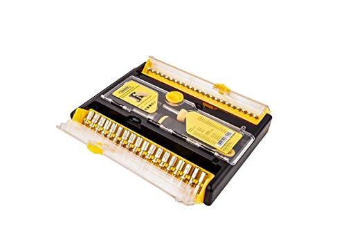General Tools Ratcheting Screwdriver #Ws-0201, 44 Piece Multibit Set With Universal Wrench Head, Yellow #TOP2