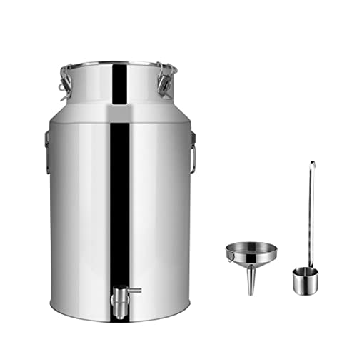 Bidon de lait de ferme en inox durable avec robinet et accessoires