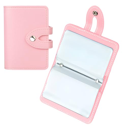 Image of Kraptick Card Holder for Men and Women - Elegant and Versatile Card Case, Credit Cardholder, Card Organizer, Card Pouch (Pink)