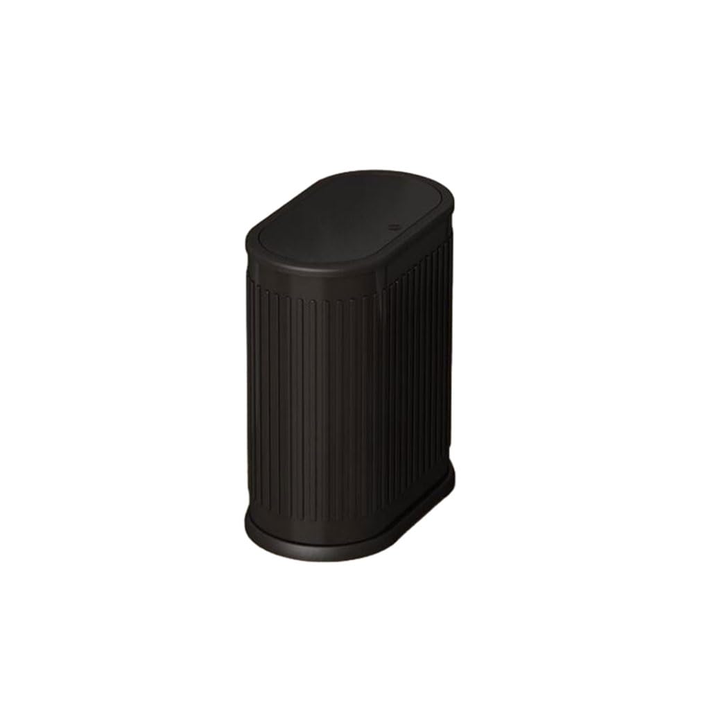Sdydsge Black Bin， Home Large-Capacity Kitchen Trash Can Stainless Steel Garbage Container Bin Simple Wastebasket With Cover/Grey/9.0L/2.4Gal