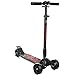 WHOJS Monopattino Scooter a 3 Ruote per Bambini Regolabile in Altezza Scooter da Calcio Pieghevole Portatile Design Assorbimento degli Urti Adatto per 6-18 Anni Costruzione Leggera(Color:Rosso)