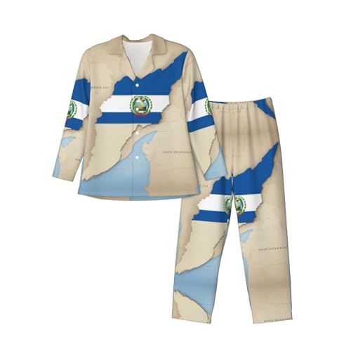 Pyjama homme manches longues Nicaragua Map04 pour des soirées détente à la maison