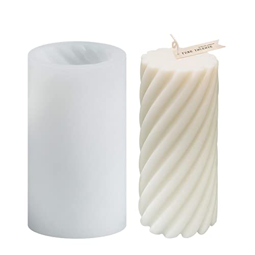 Candle Molds, 3D Pillar Candle Molds for Candle Making, Pillar Candle Molds Silicone for Scented Candles Soaps Making, Wax, Resin Casting, Soap, Polymer Clay (B)