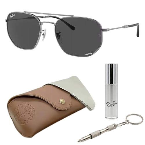Image of Ray-Ban RB3707 Square-Round Shaped Sunglasses for Men & Women with Official RAYBAN Eyewear Kit