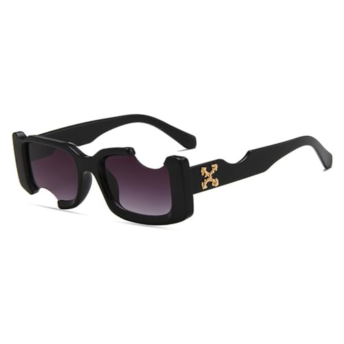 Gafas de sol de hip-hop con muesca 2025 vintage uv400 unisex para looks urbanos diarios