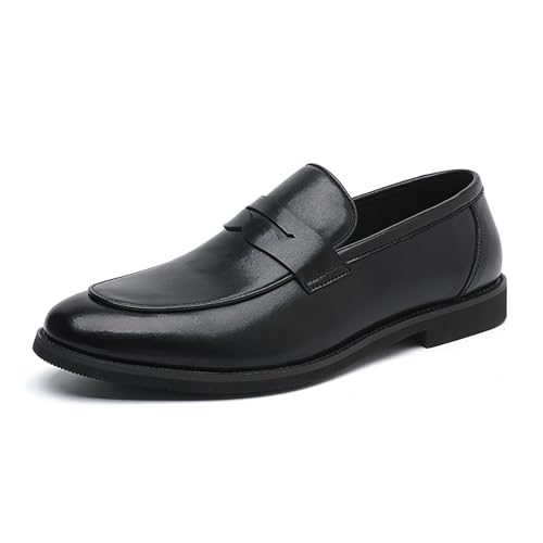 Classic Dress Shoes for Mens, Leather Comfort Penny Loafers Driving Causal Slip-On Loafers for Mens